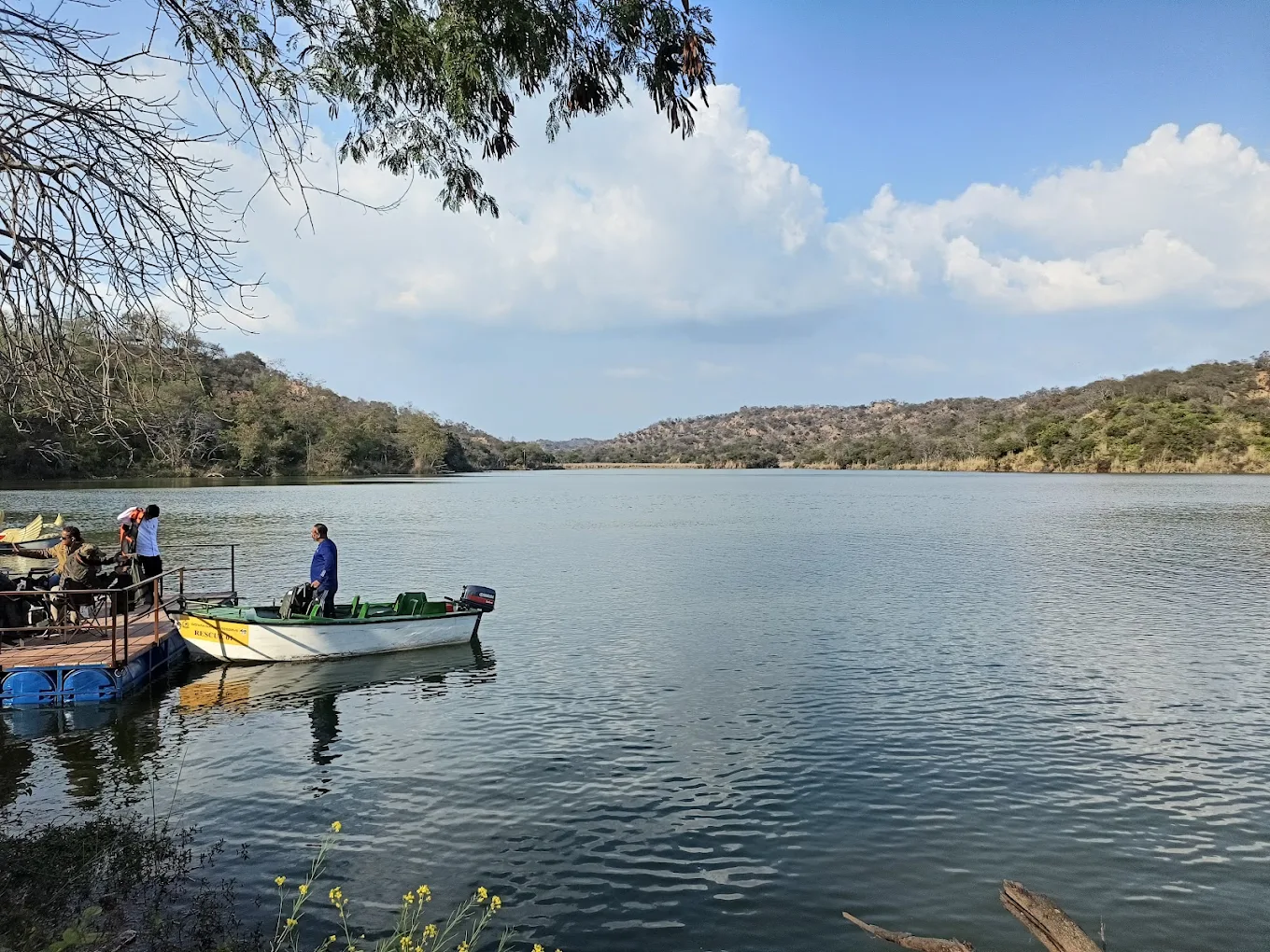 Dam waters